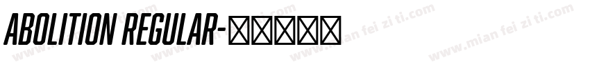 Abolition Regular字体转换